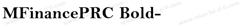 MFinancePRC Bold字体转换